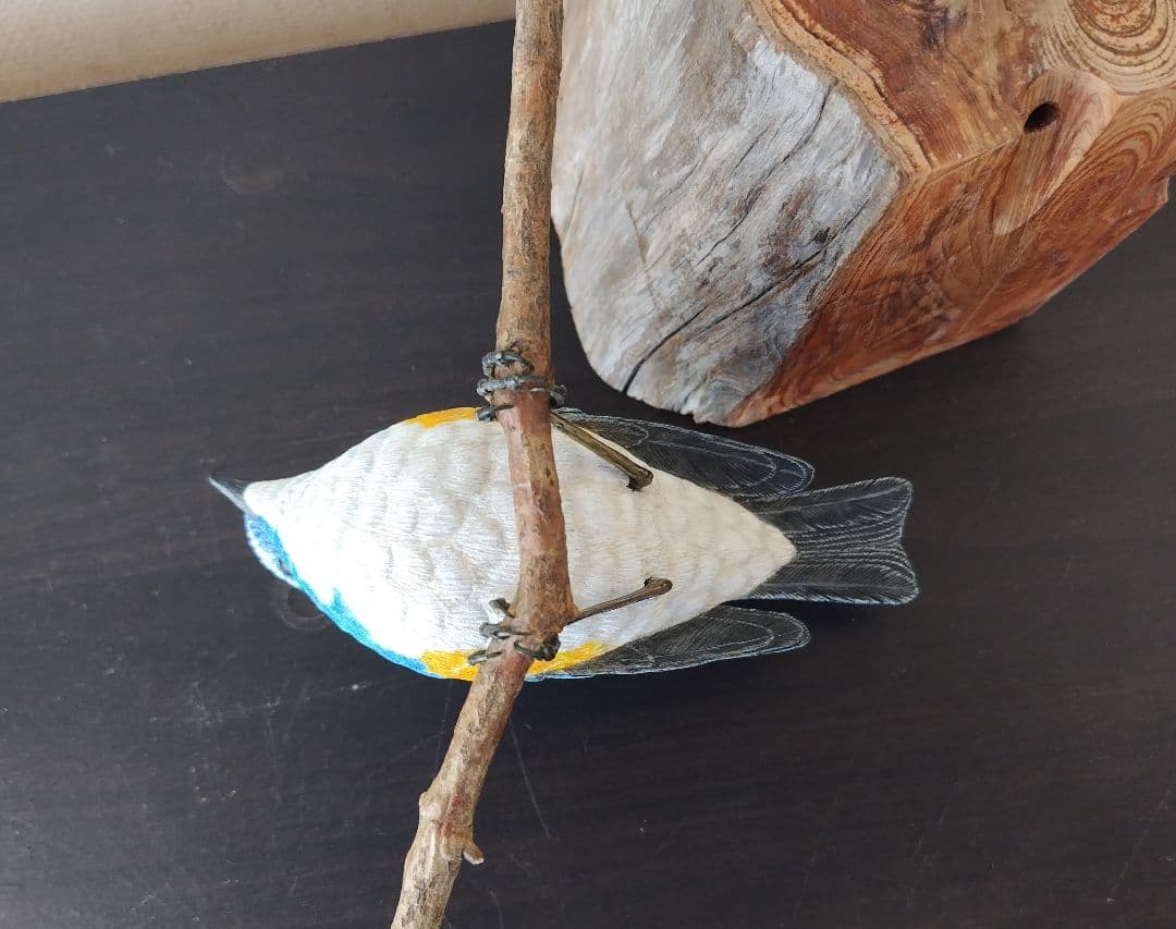 バードカービング”ルリビタキ(瑠璃鶲） S.No.:B1011