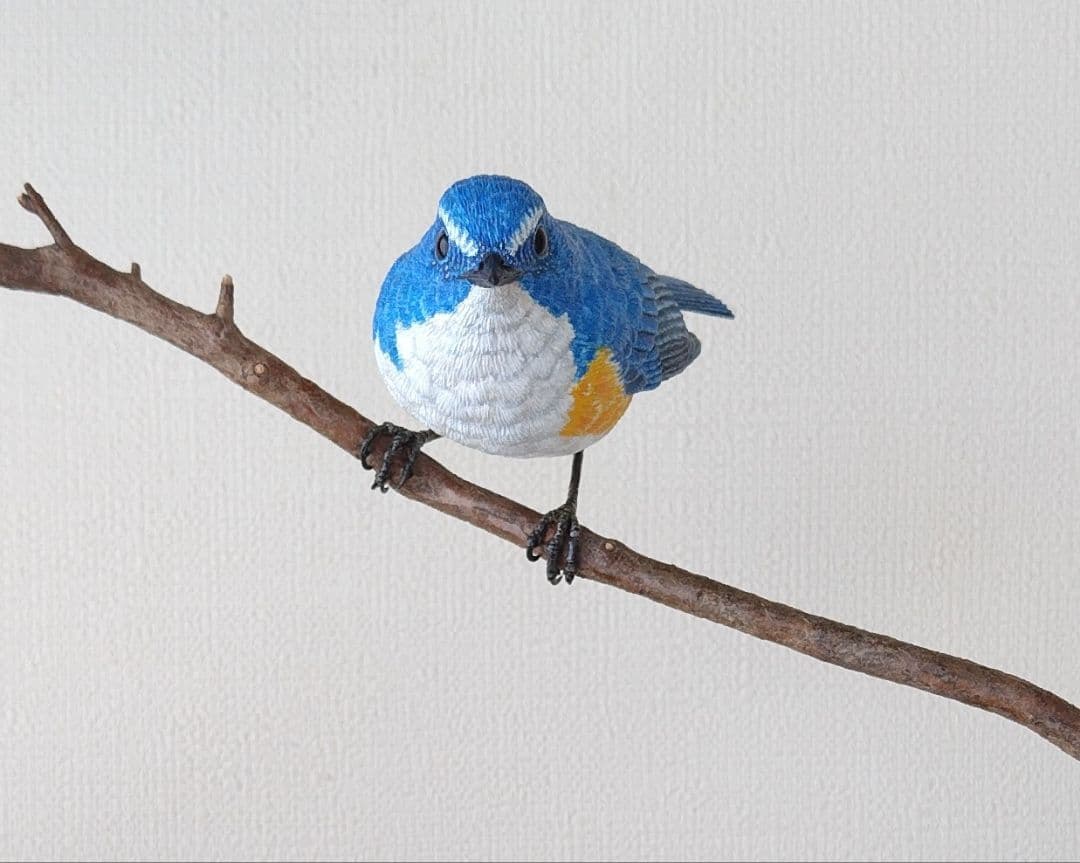 バードカービング”ルリビタキ(瑠璃鶲） S.No.:B1011