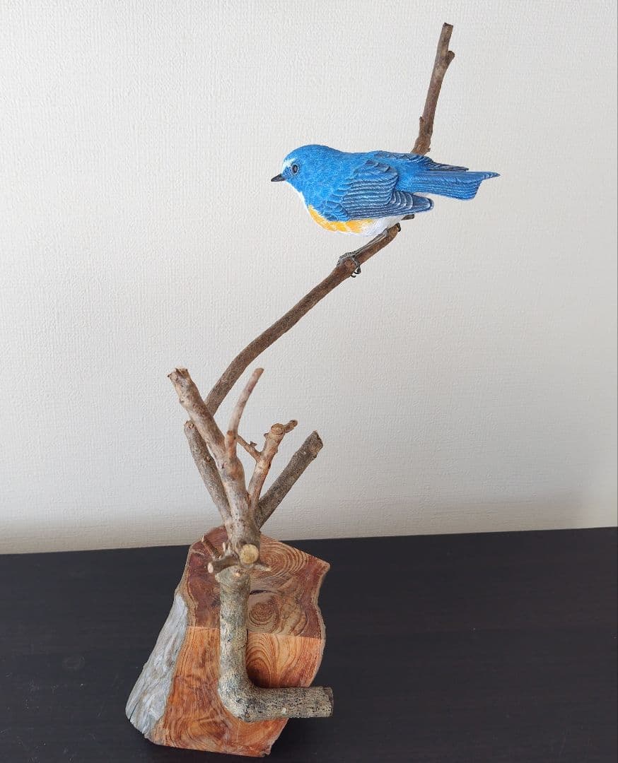 バードカービング”ルリビタキ(瑠璃鶲） S.No.:B1011