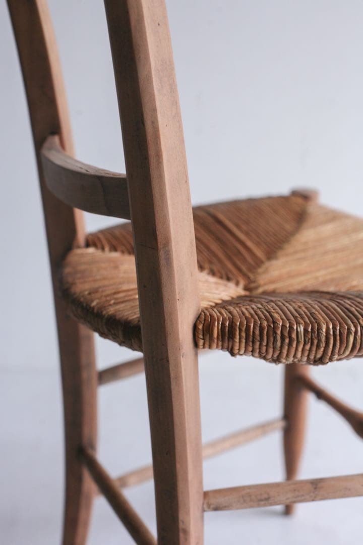 SALE品】フランス ラッシュ編みチェア ダイニングチェア ブロカント 古