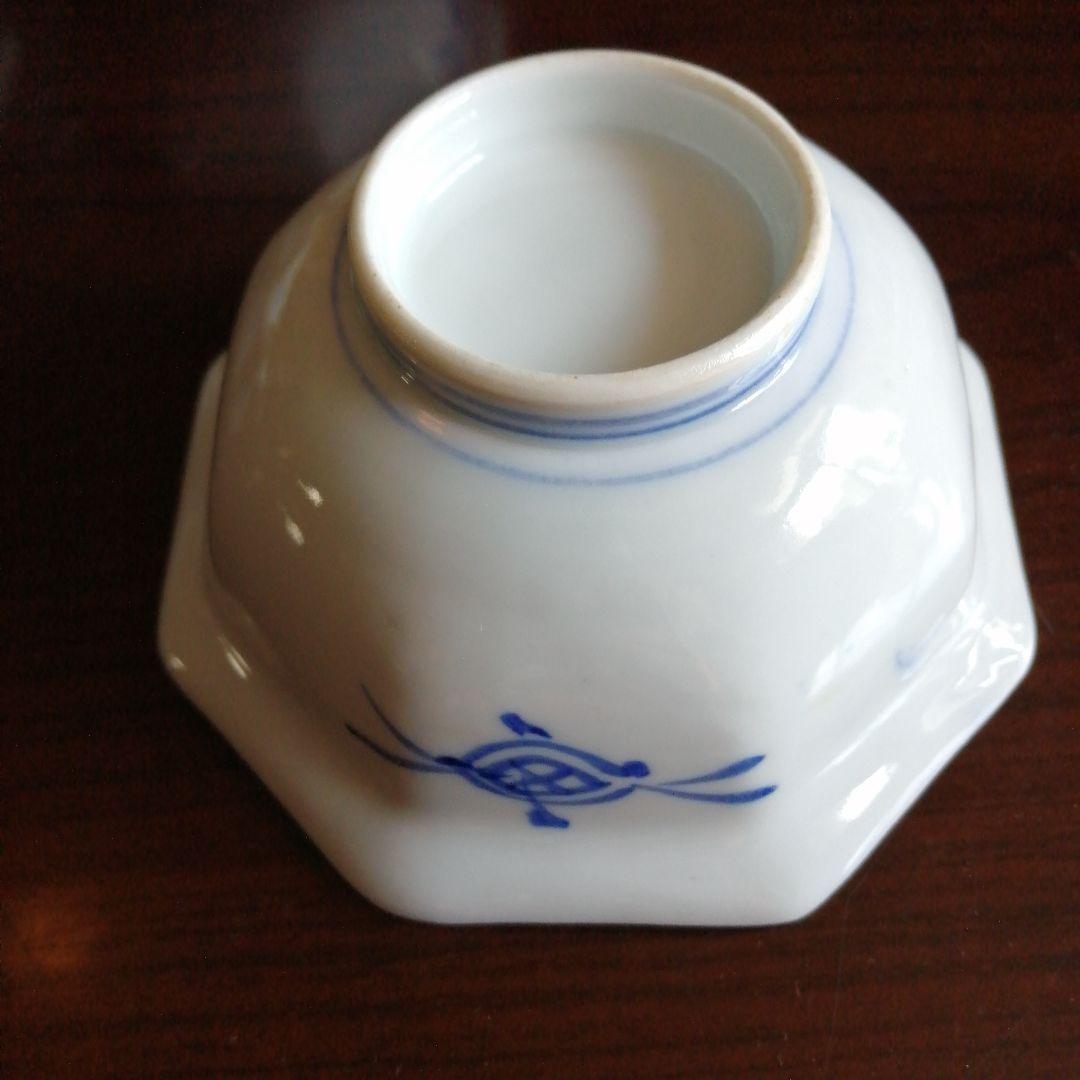 伊万里　染付八角向付　13客　11.5cm　明治〜大正期