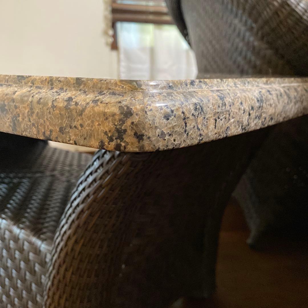 【美品】御影石（花崗岩）天板のセンターテーブル　コストコ　リゾートホテル風