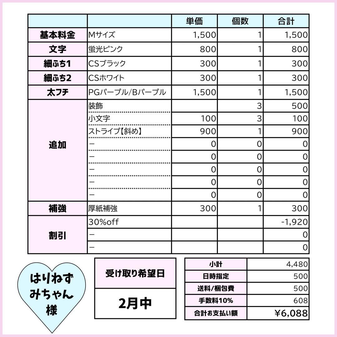 はりねずみちゃん様専用ページ♡ネームボード うちわ文字 連結文字