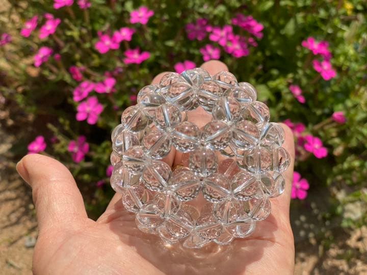 神聖幾何学フラーレン（クリスタルクォーツAAA 10mm ） プチ誕生日鑑定付き