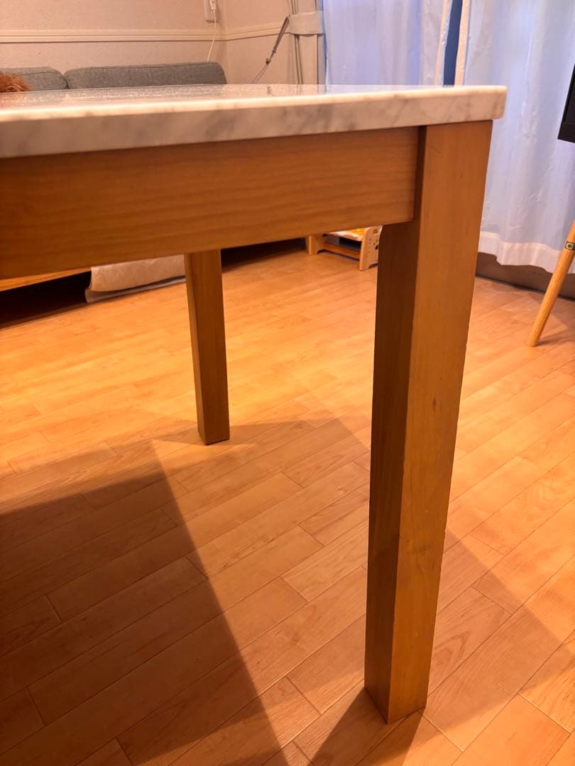 Franc Franc大理石木製ダイニングテーブル・チェロ - メルカリ