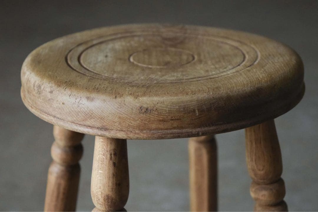 アンティーク　木製スツール