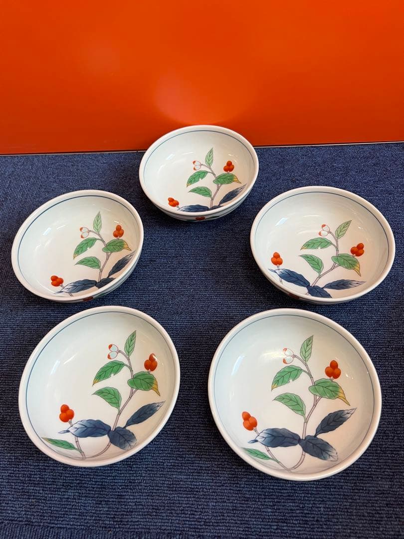 1157  有田焼　其泉   果実絵　大皿3 中皿3 小皿4 鉢5 未使用