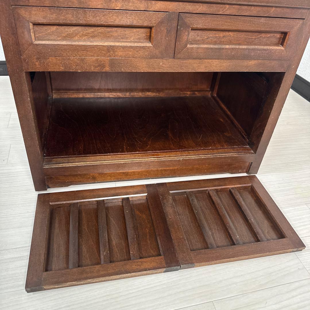 希少品 松本民芸家具 立体的なデザイン 水目桜 小箪笥 ミニチェスト※i4※