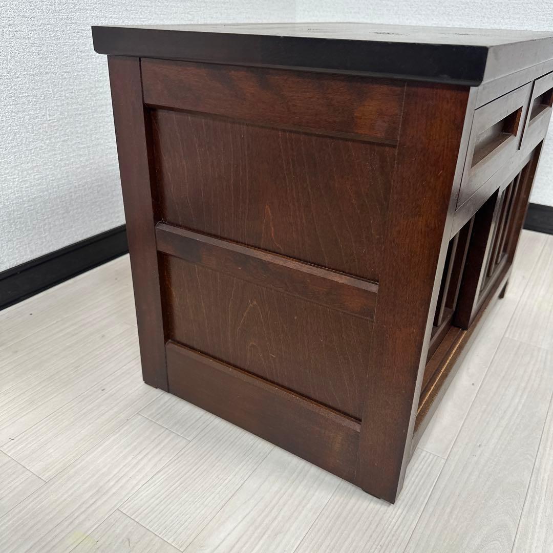 希少品 松本民芸家具 立体的なデザイン 水目桜 小箪笥 ミニチェスト※i4※