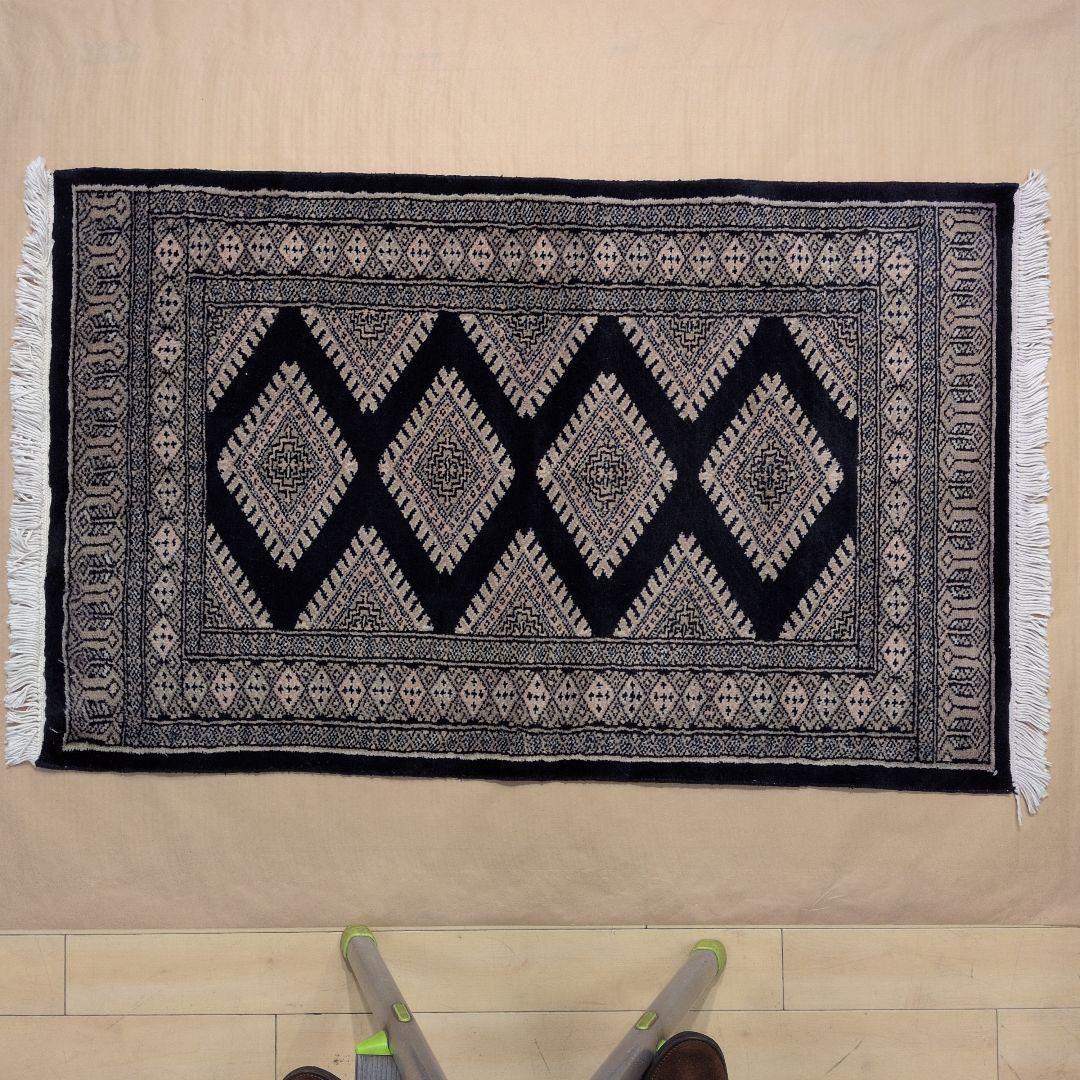 77x122cmパキスタン手織りマット(319)ギャッベ・ペルシャ・じゅうたん