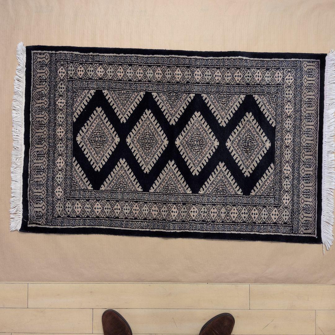 77x122cmパキスタン手織りマット(319)ギャッベ・ペルシャ・じゅうたん