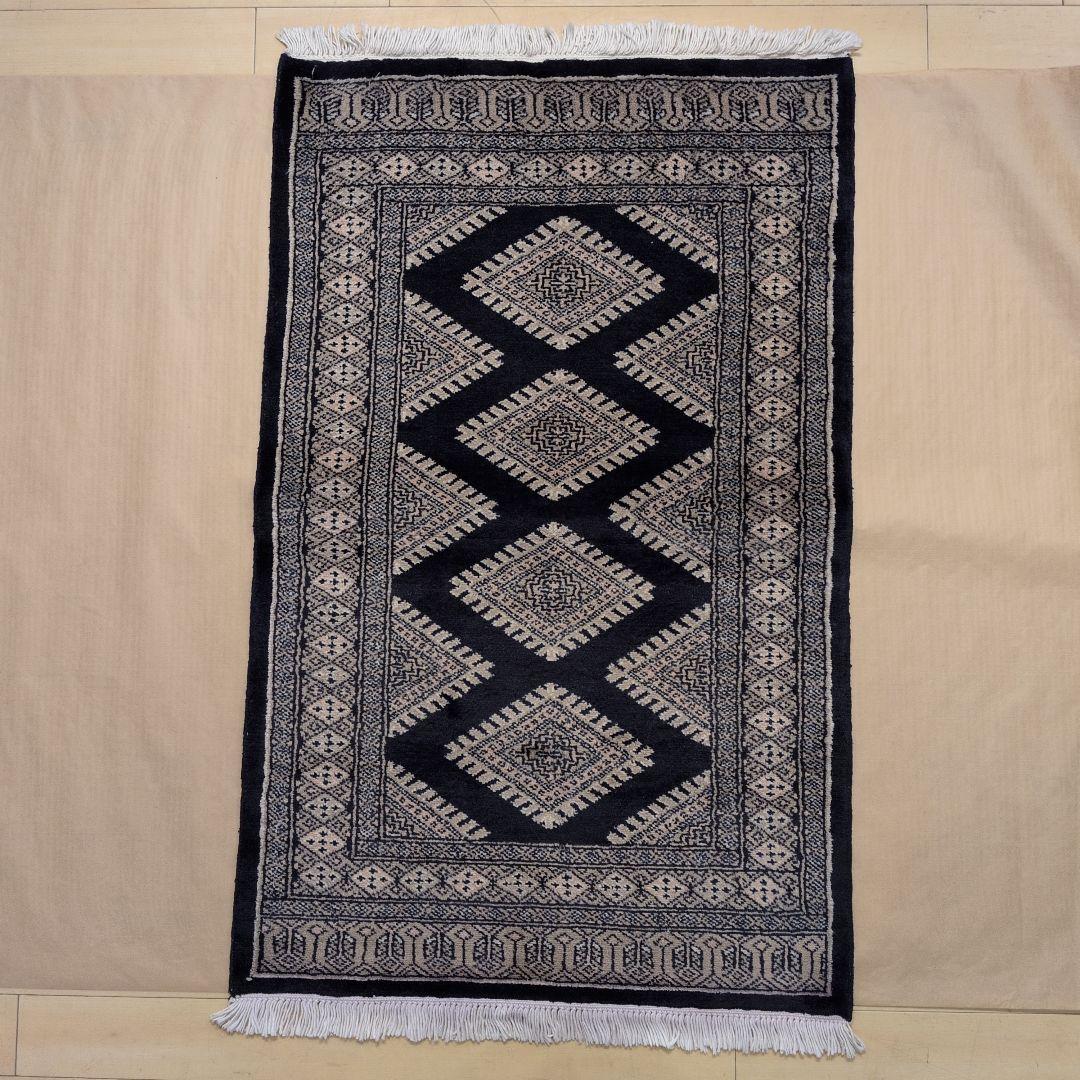 77x122cmパキスタン手織りマット(319)ギャッベ・ペルシャ・じゅうたん