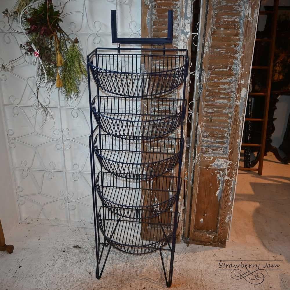 L3710-30-1 ヴィンテージ ベジタブルラック 収納 ワイヤーバスケット