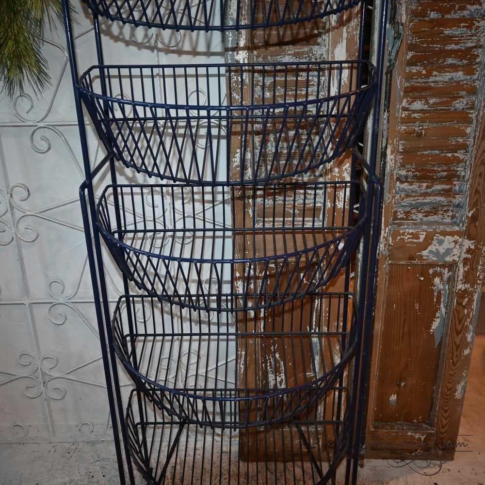 L3710-30-1 ヴィンテージ ベジタブルラック 収納 ワイヤーバスケット