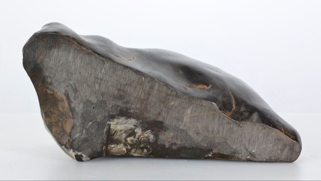 菊花石 花紋石 黒母岩 台座付 2.2kg 鑑賞石 自然石 原石 水石 盆石