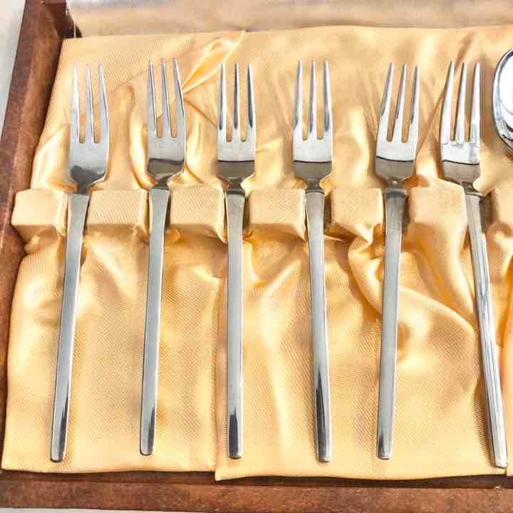 LUCKYWOOD ステンレス カトラリー フォーク スプーン ラッキーウッド