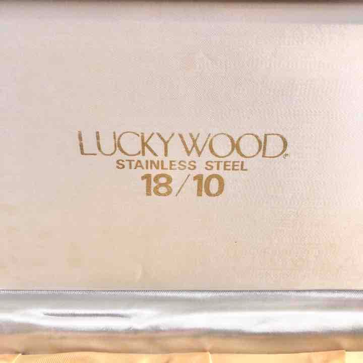 LUCKYWOOD ステンレス カトラリー フォーク スプーン ラッキーウッド