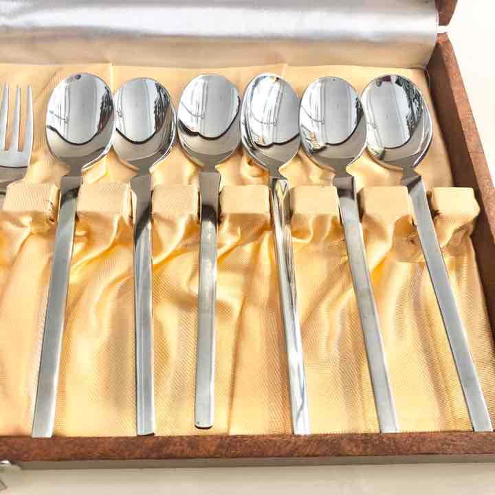 LUCKYWOOD ステンレス カトラリー フォーク スプーン ラッキーウッド