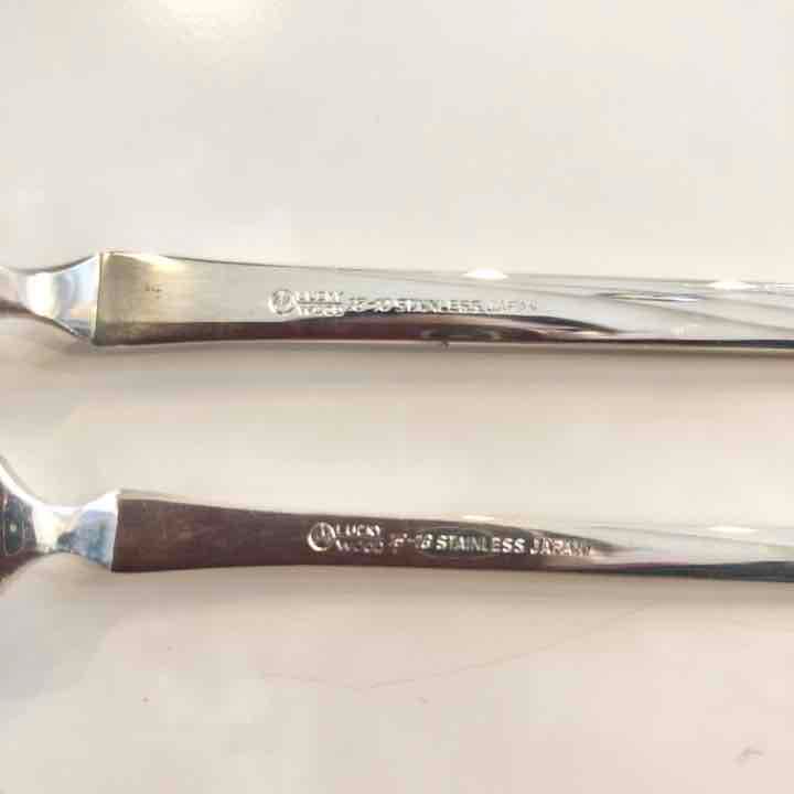 LUCKYWOOD ステンレス カトラリー フォーク スプーン ラッキーウッド
