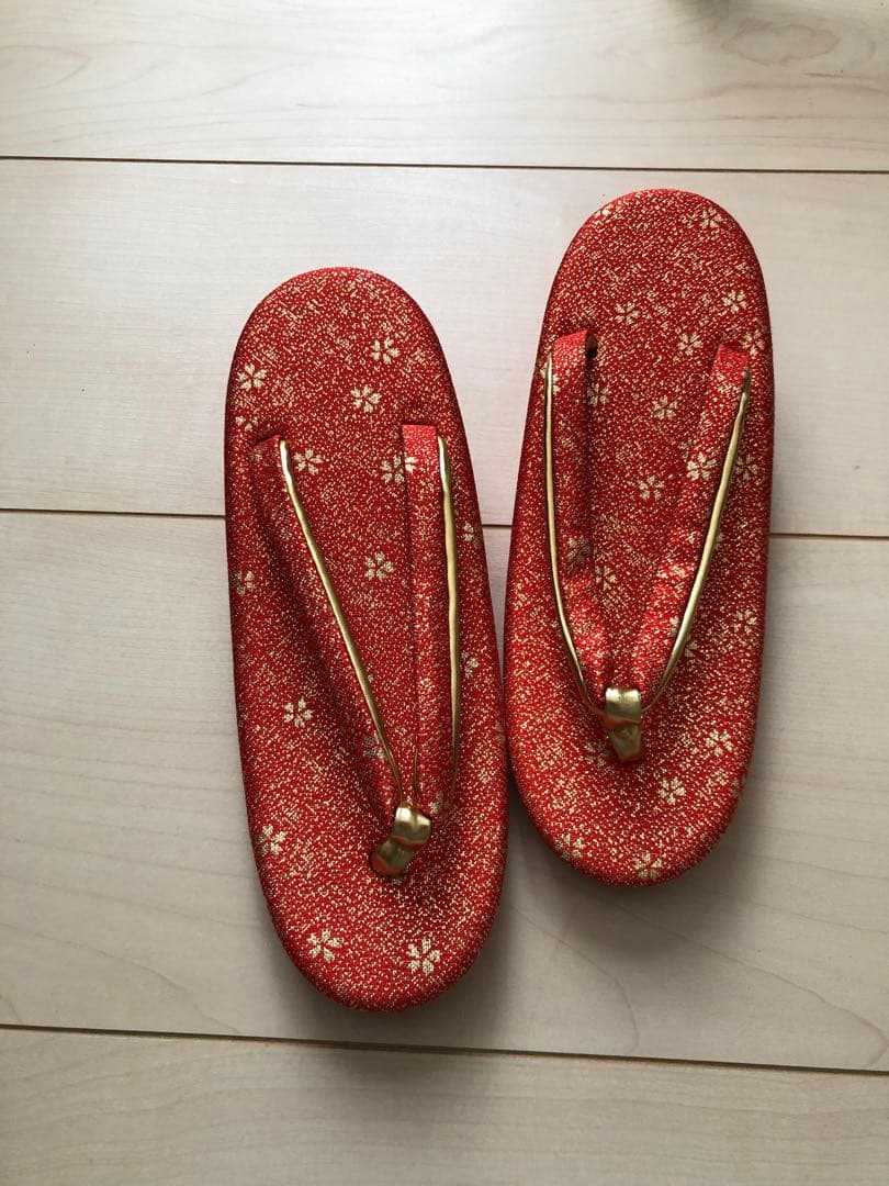 七五三 子供用 赤い花柄着物 フルセット 作り帯