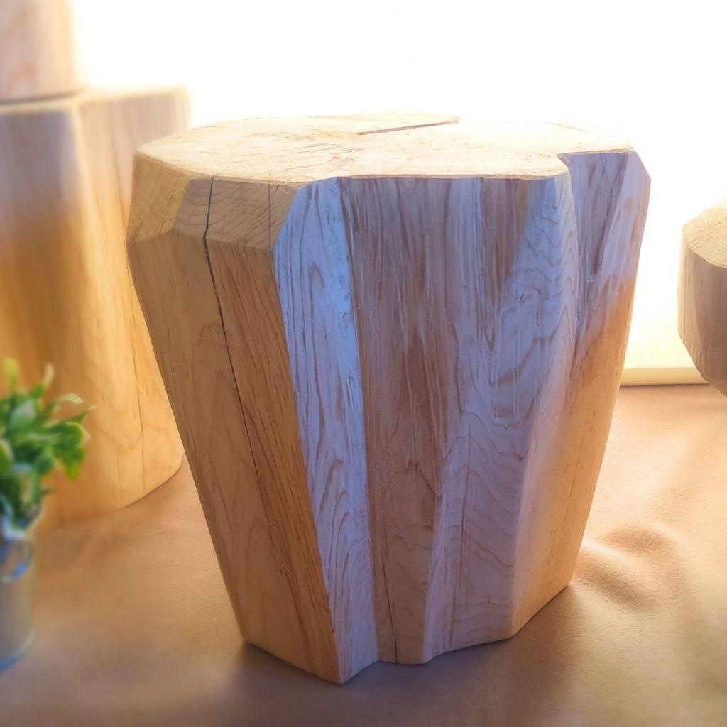 天然アロマ ひのきの切株テーブル 末広がり