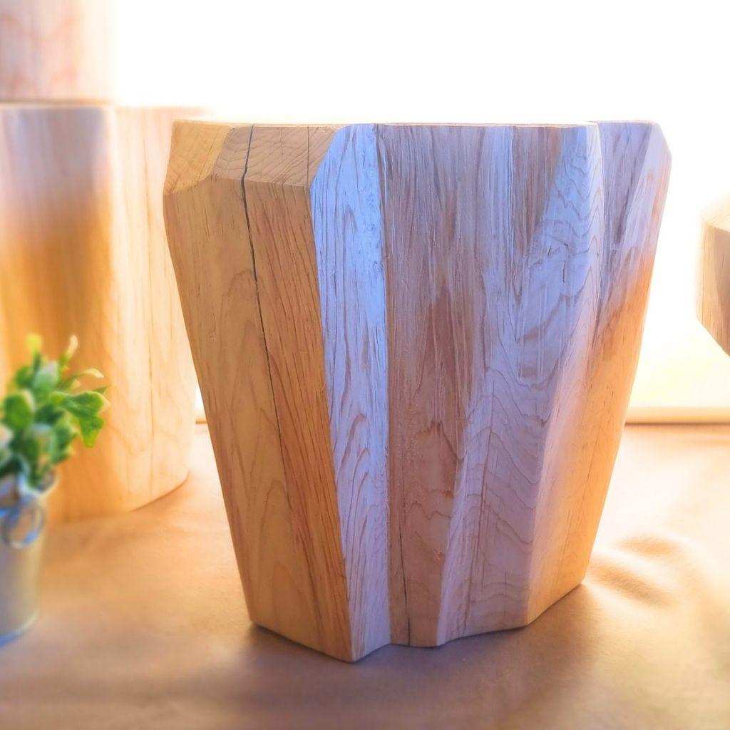 天然アロマ ひのきの切株テーブル 末広がり