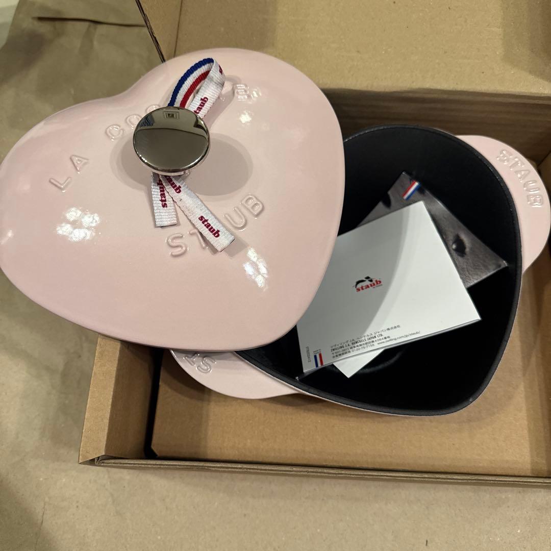 STAUB 新品未使用 ハートココット 20cm ソルベローズ