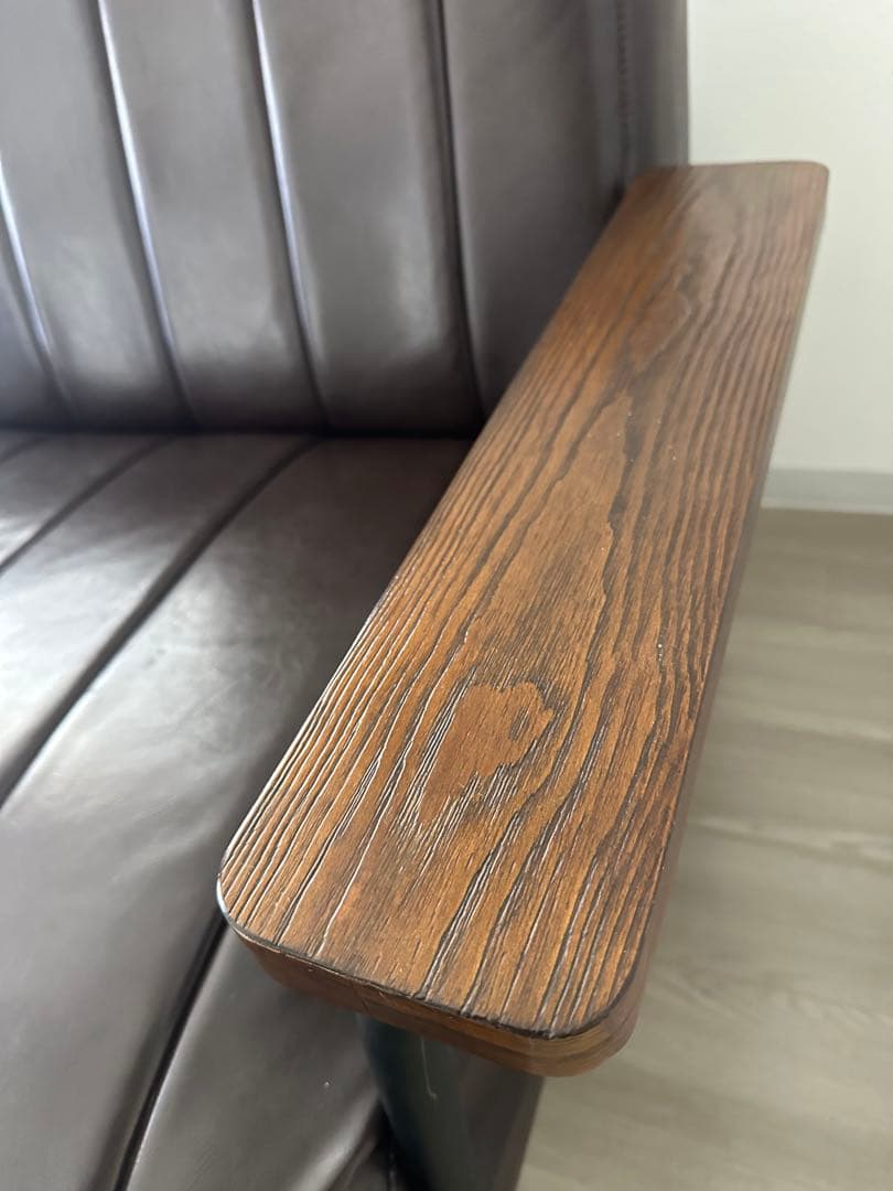 汚れに強い　合成皮革 2人掛けソファ(Nシールド ステイン2KD DBR)