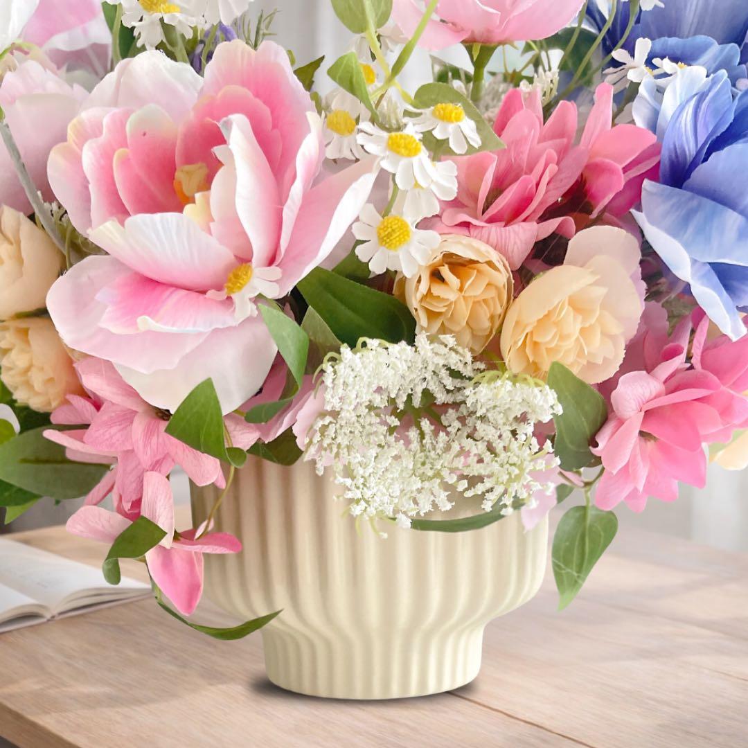 光触媒フラワー】春の息吹を感じる チューリップのアレンジメント 退職