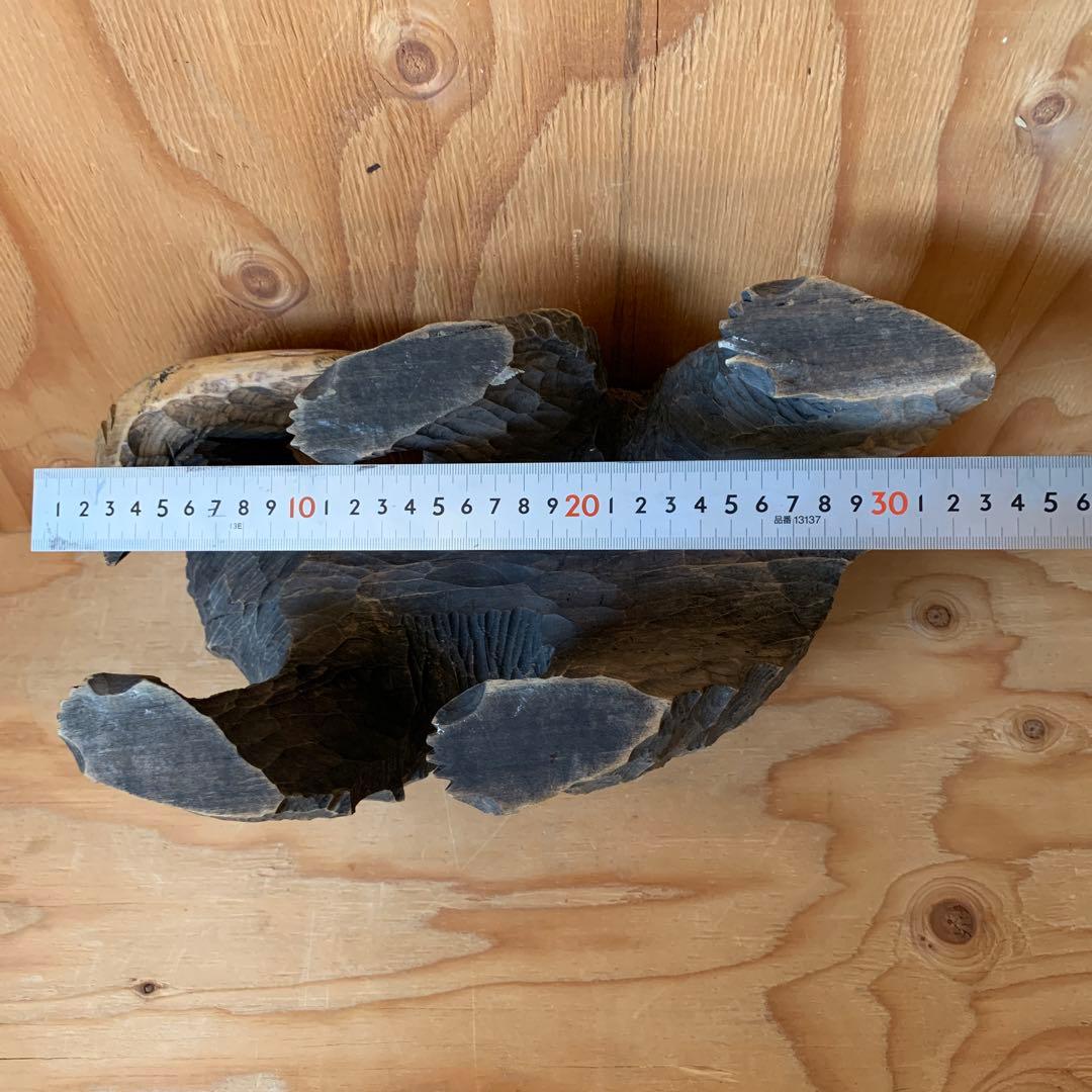 木彫り熊　木彫りの熊　シャケ熊　熊　木彫　古道具