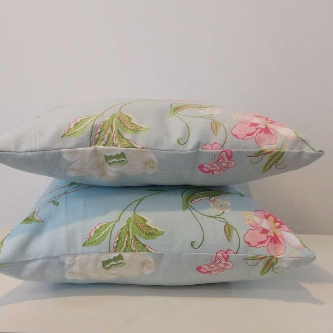 ③2枚ローラアシュレイサマーパレスダックエッグクッションカバー