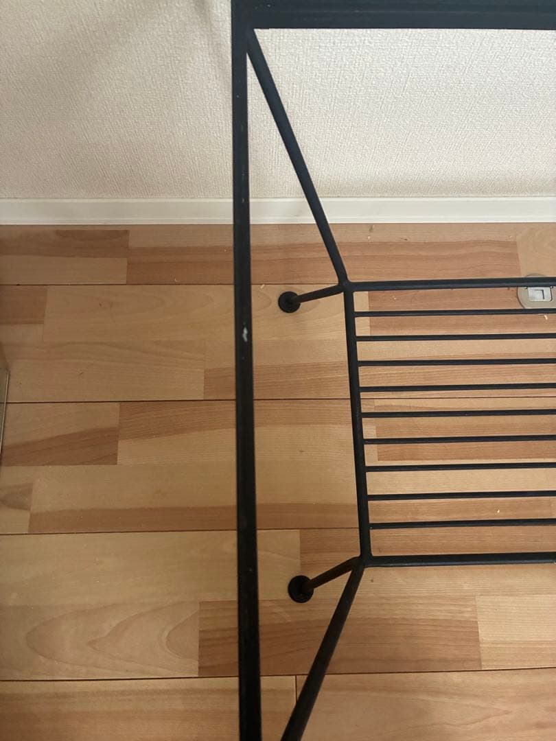 ウニコ・unico アイアンガラステーブル 横幅75cm