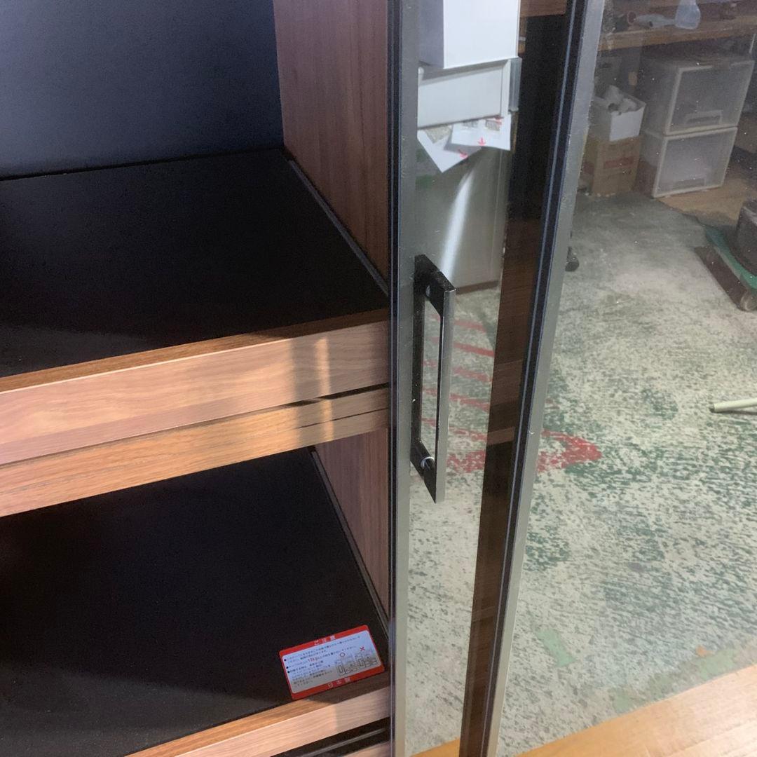K757 古賀家具 OP フィルミア W122cm ガラス戸 食器棚