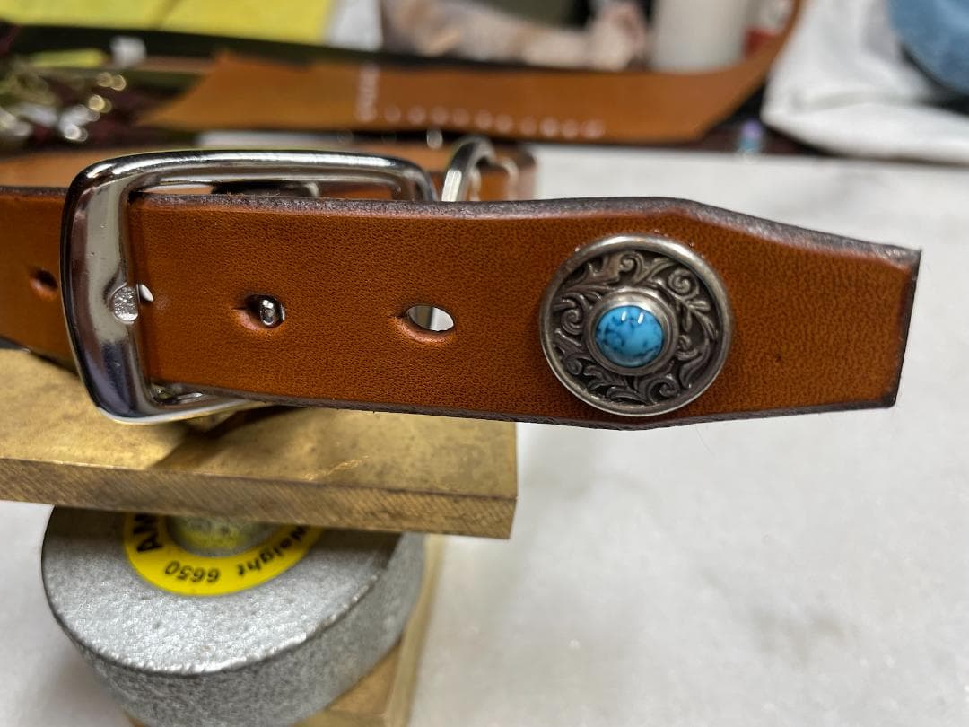 CDO-HOHS25CBU〈TN〉】犬の首輪〈サイズ「L」〉牛革 人気