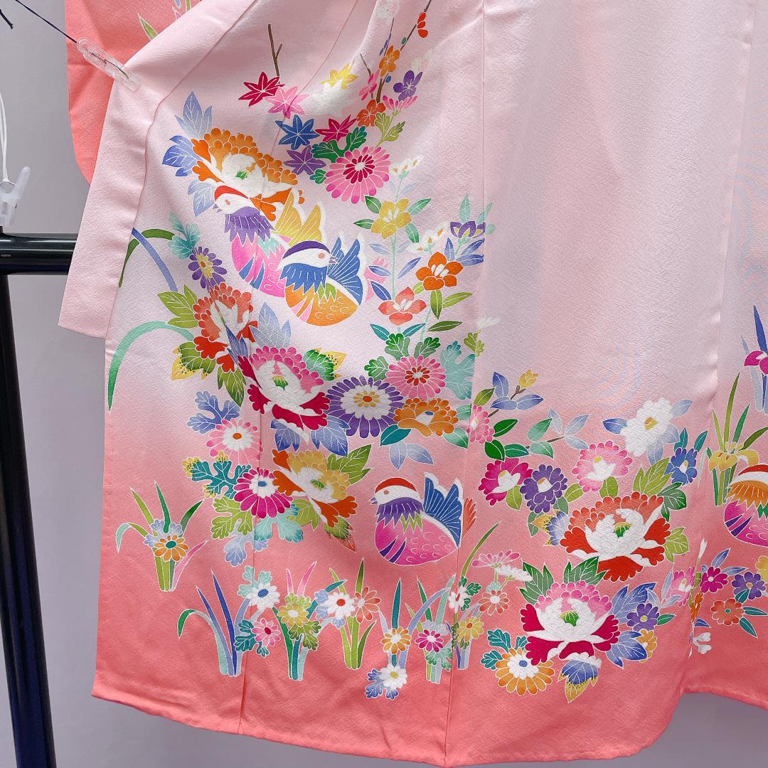 ★4036★ 子供着物 七五三 女の子 四つ身 襦袢付き