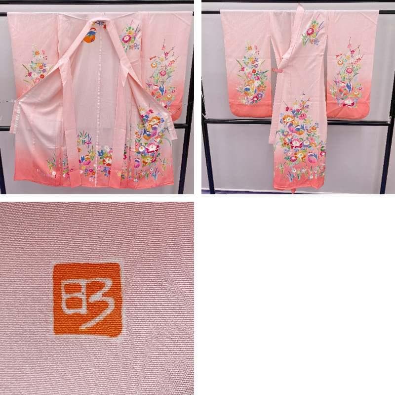 ★4036★ 子供着物 七五三 女の子 四つ身 襦袢付き