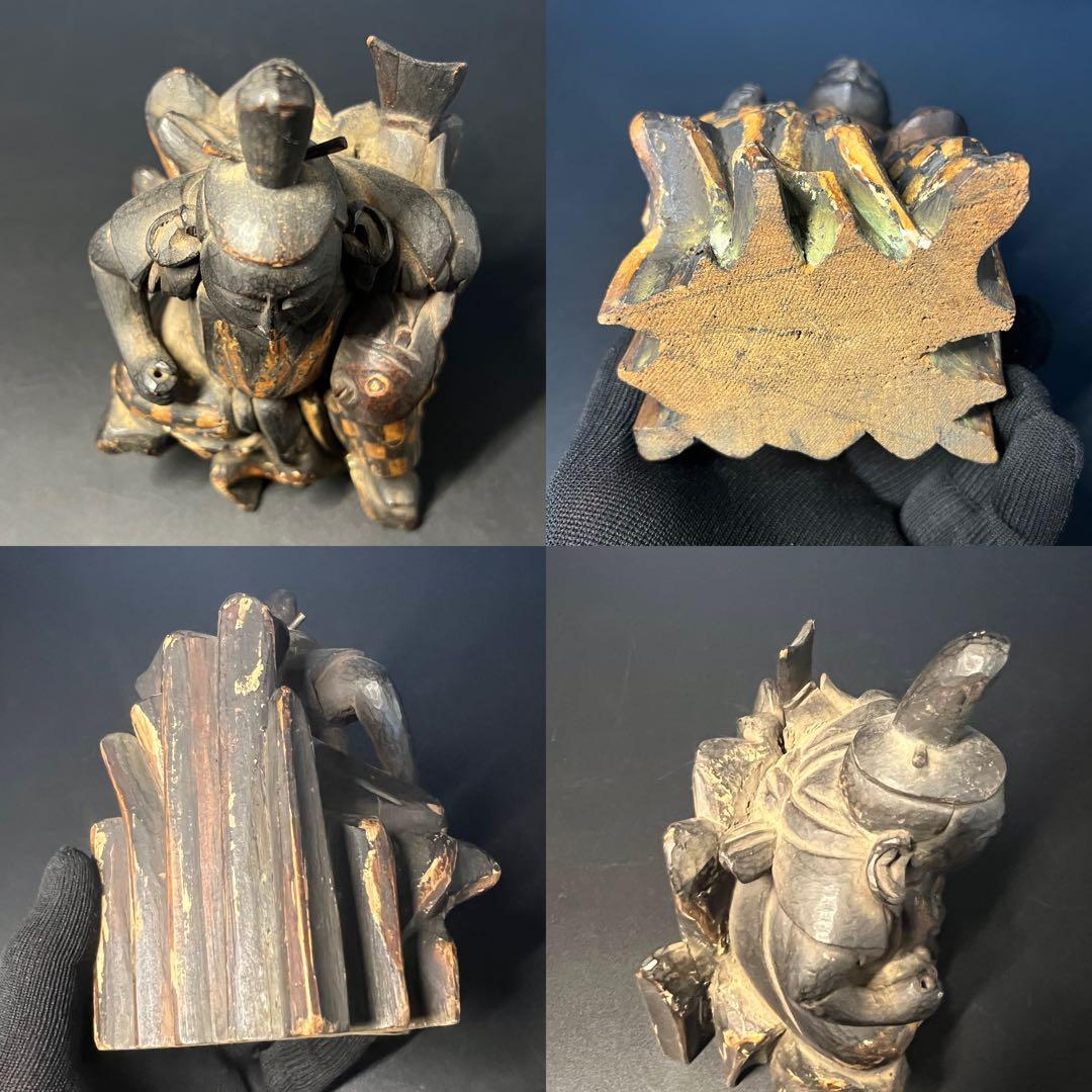 江戸後期〜明治初期 木彫 恵比寿像 ◎一木彫／古色自然／数寄者好み◎古美術庵々