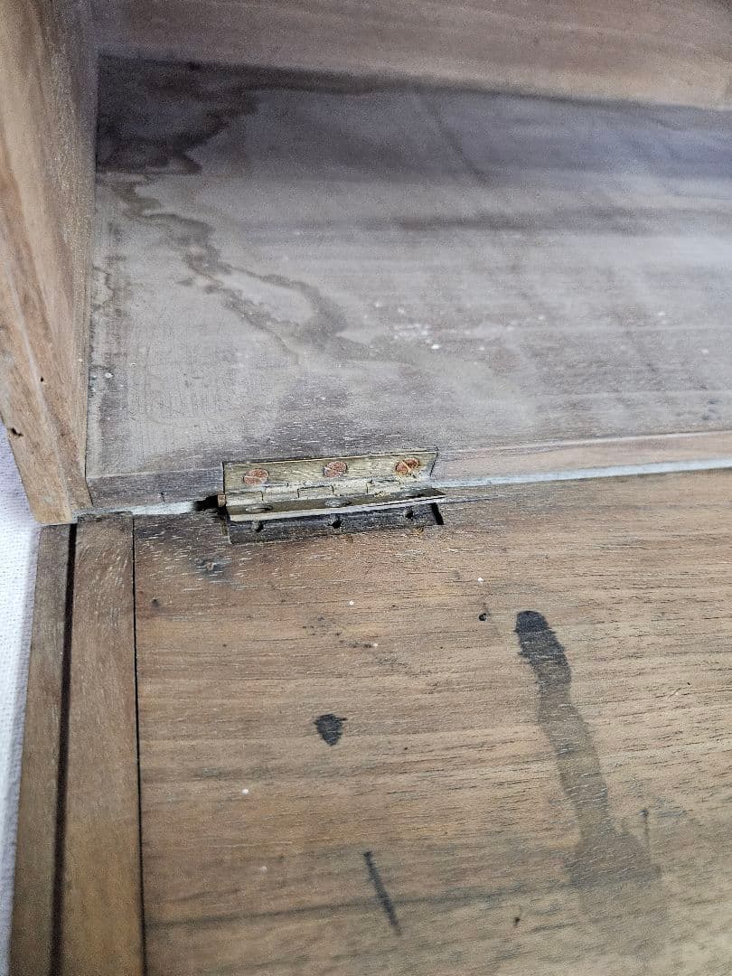 フランスアンティーク 陳列棚 古い木箱 棚板付き 木製 無垢材 飾り棚 小型