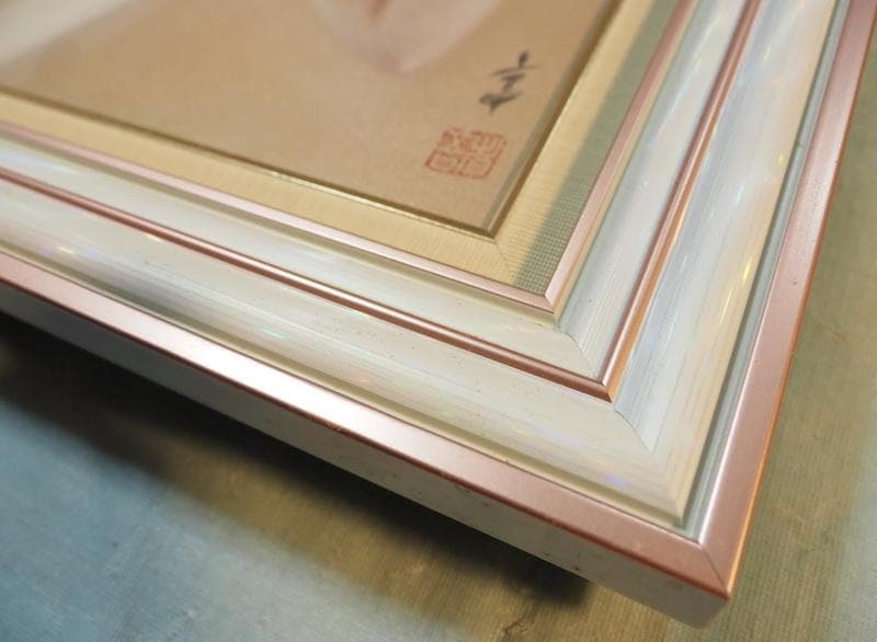 【新春売り】人物　裸婦像　油絵　高塚省吾　ハバネラ　F８　額付き　手描き　肉筆