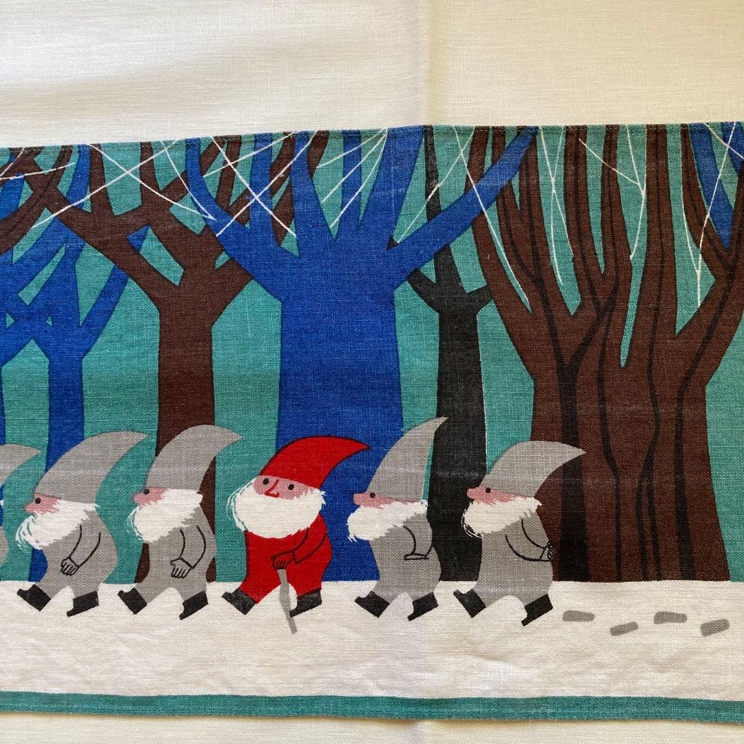 【美品】Jerry Roupe トムテの行進 北欧ビンテージ タペストリー