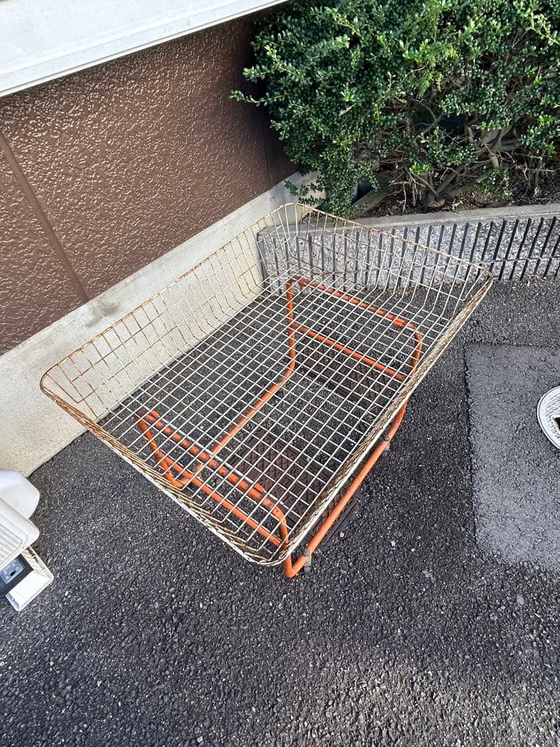 昭和レトロ　ワイヤーラック　キャスター付　ガーデニング　シャビーラック