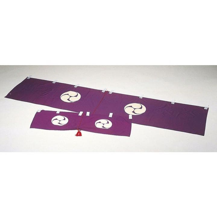 御神幕 巴紋 ツルカメ印 1枚 左三巴　60号 180センチ