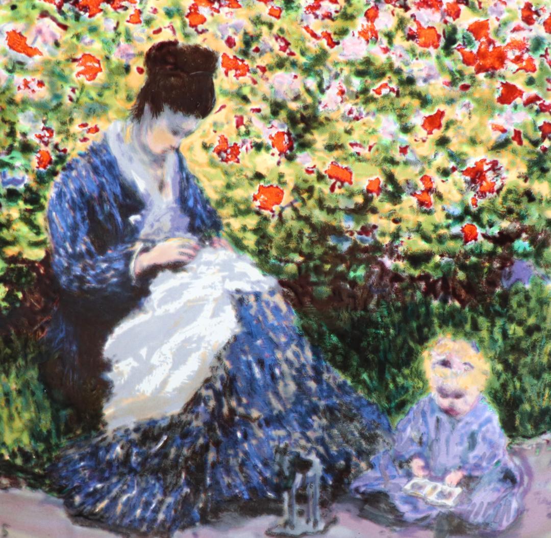 モネ夫人と子ども ヴィンテージ ステンドグラス クロード・モネ ボストン美術館