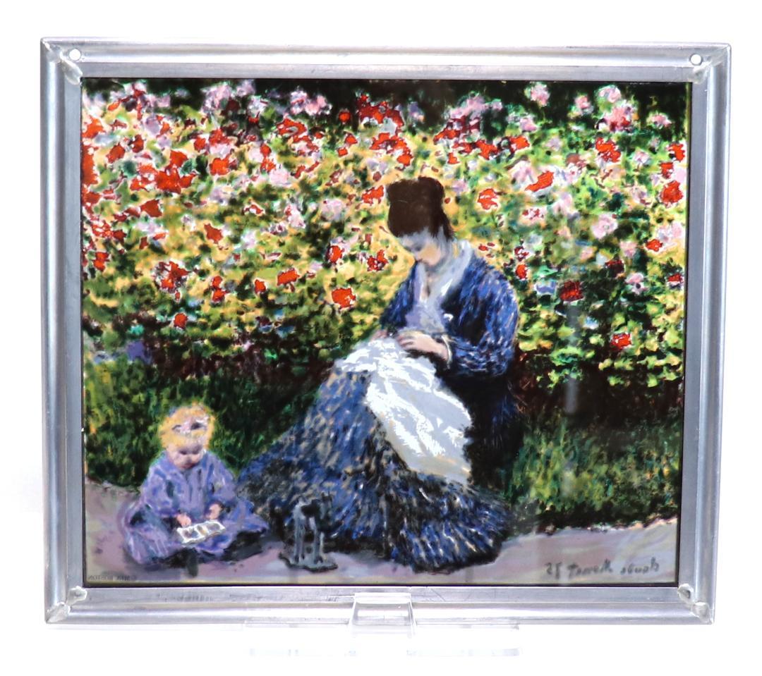 モネ夫人と子ども ヴィンテージ ステンドグラス クロード・モネ ボストン美術館