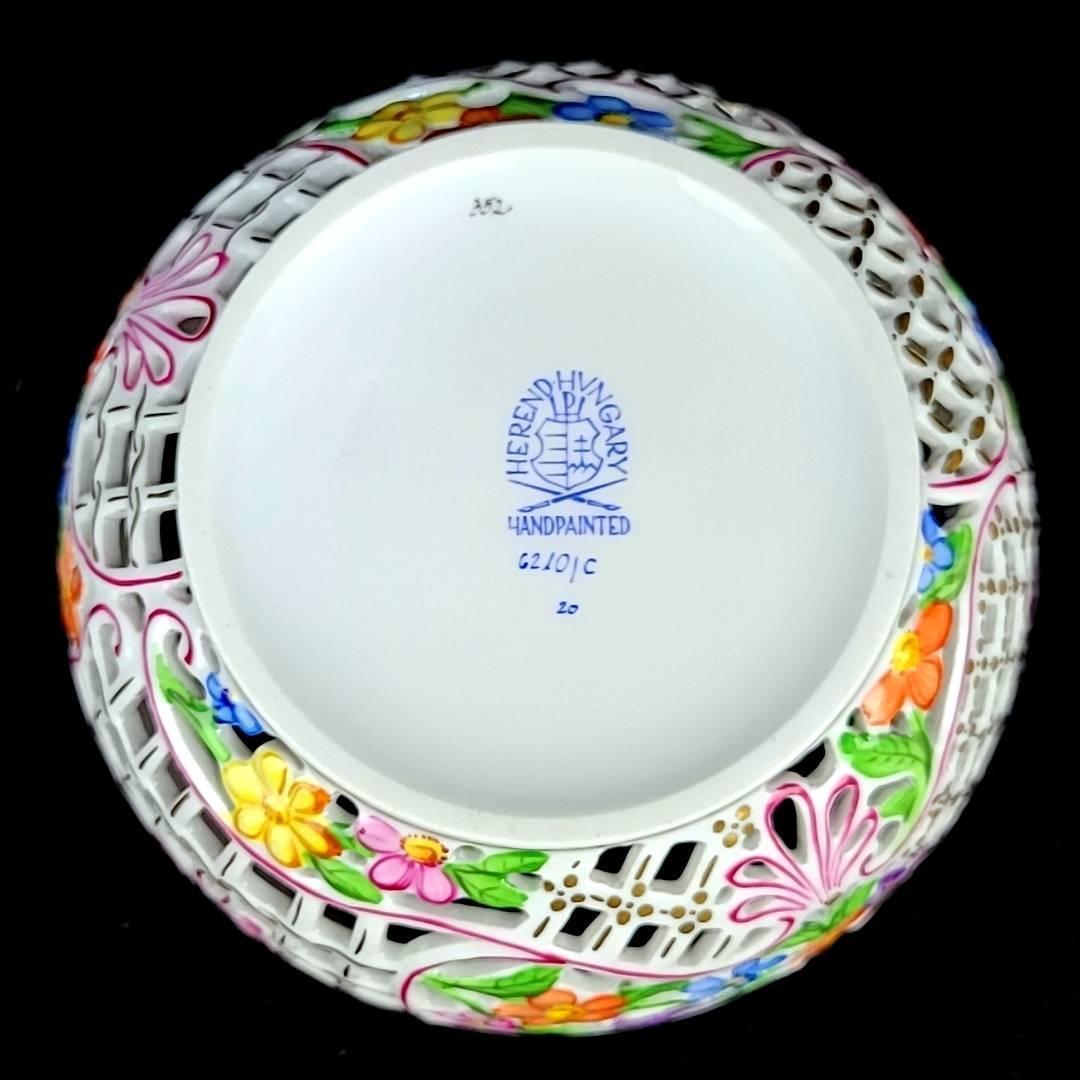 ●美品□ ヘレンド　31　透かし　ボンボニエール　箱つき　ファンタジー 1