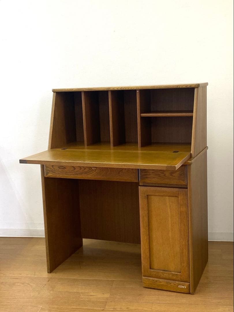 美品 浜本工芸 ライティングデスク ビューロ 学習机 収納 机 デスク