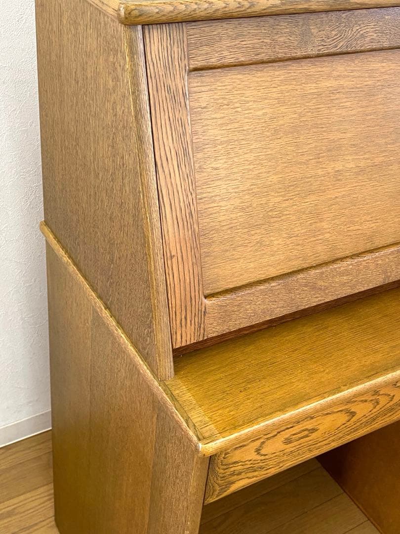 美品 浜本工芸 ライティングデスク ビューロ 学習机 収納 机 デスク