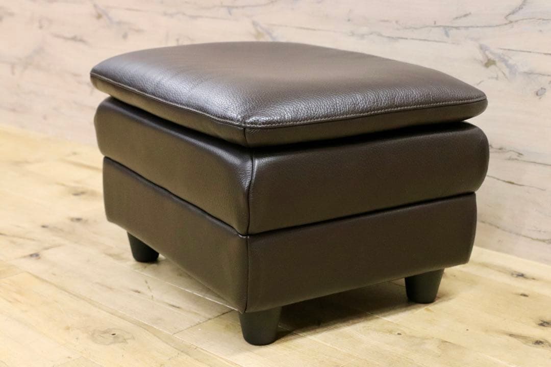 GMHK403○IDC大塚家具 オースチン オットマン フットスツール 総革