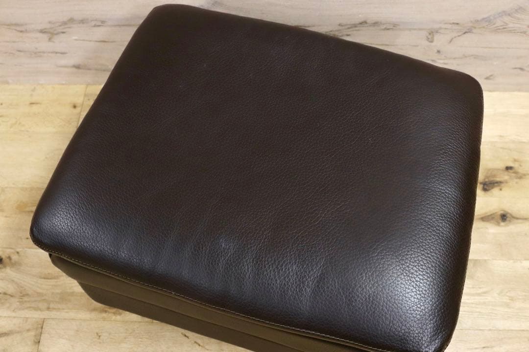 GMHK403○IDC大塚家具 オースチン オットマン フットスツール 総革