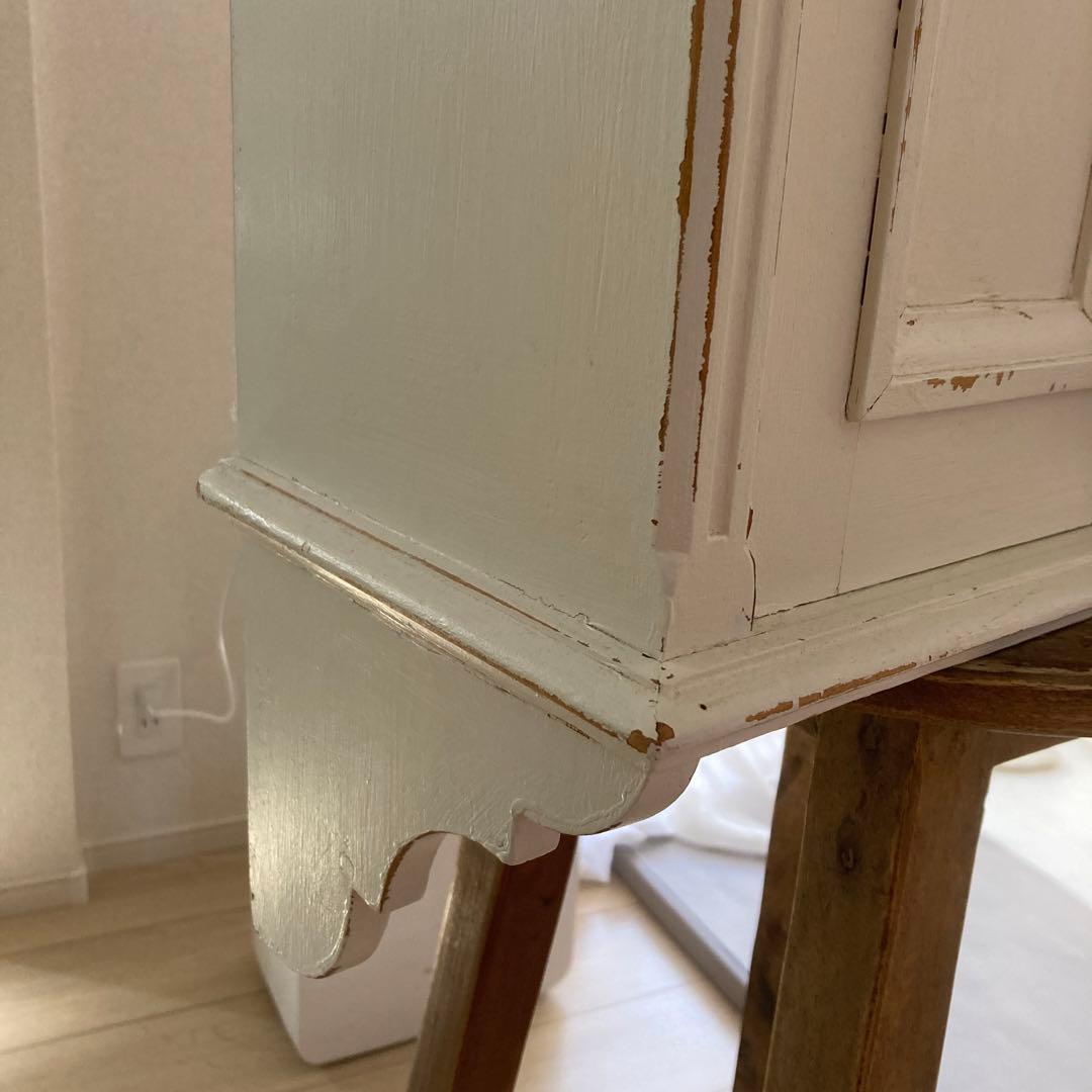 ホワイト木製ラック アンティーク